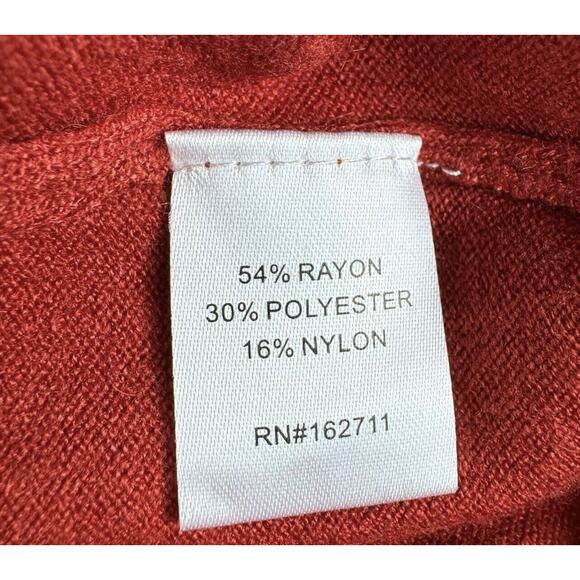 Love Ellie Stitch Fix Women’s Fall Rust Cross Back Sweater Autumn Size XS NWOT - Picture 4 of 5